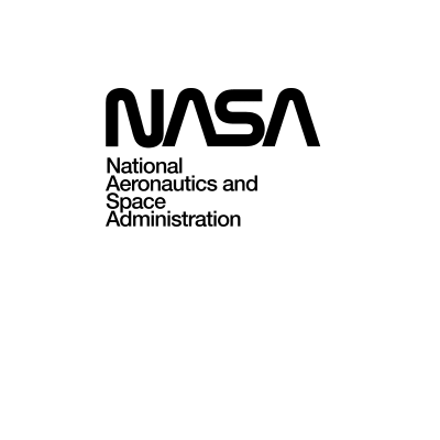 NASA Logo Black on Red