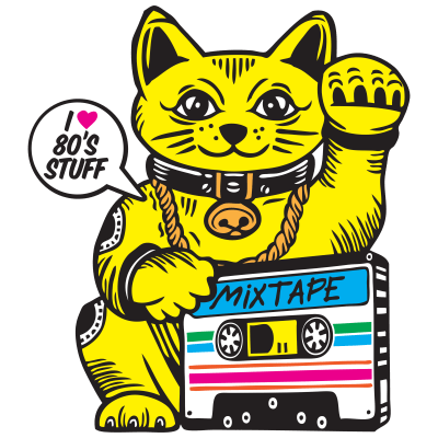 lucky cat cassette mis tape maneki-neko