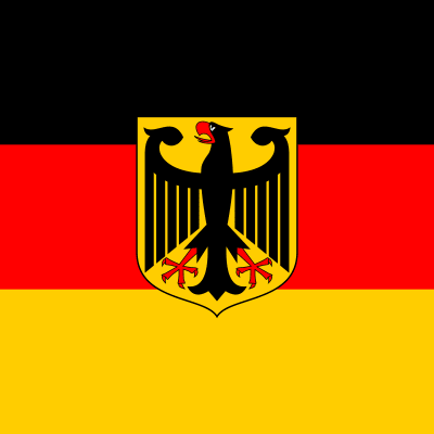 Flag of Germany with Coat of Arms Shield