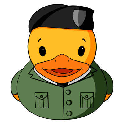 Military Beret Rubber Duck