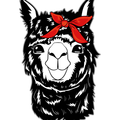Alpaca Funny Bandana Llama Lover Graphic Cute Animal Gift