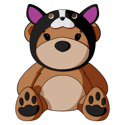Boston Terrier Hat Teddy Bear