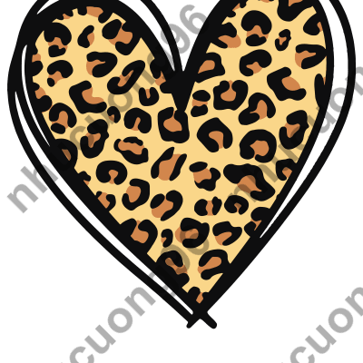 Cool Cheetah Leopard Print Heart Gift For Womens Valentines Day