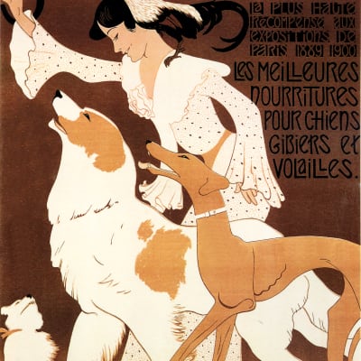 SPRATT'S Patent Biscuits DOG FOOD Advertisement Vintage Art Nouveau
