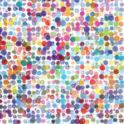 Colorful watercolor paint dots pattern