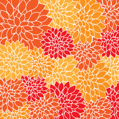 Abstract cute flower and colorful floral pattern