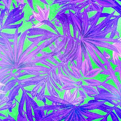 Colorful Floral Pattern Design x  Green &amp; Purple