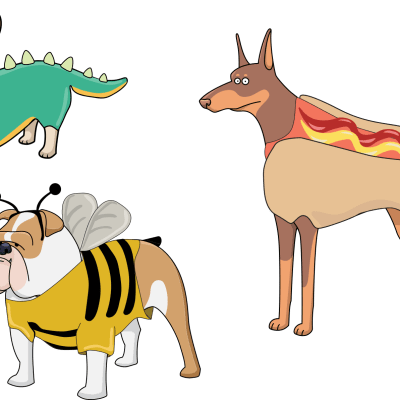 Dog Puppies Costume Dinosaur Hot Dog Bee Cute