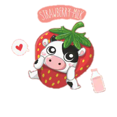 Strawberry cow milk