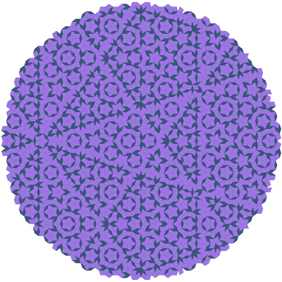 Penrose Pattern Blue & Purple Fashion Print