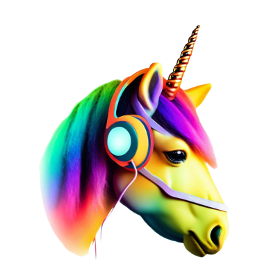 OEM414-007-rainbow happy unicorn