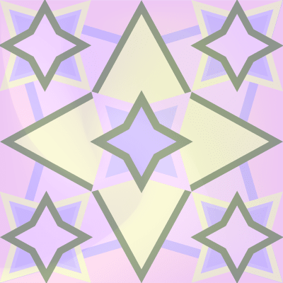 Fairytale-esque geometric tile pattern
