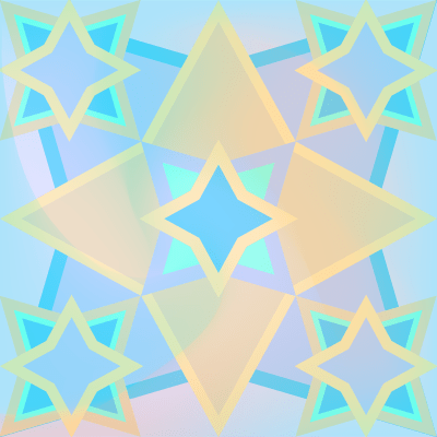Bright Fairytale-esque geometric tile pattern
