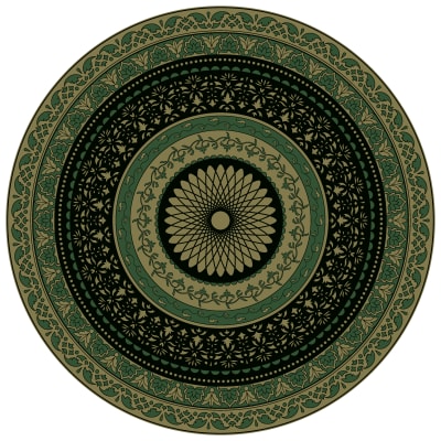 Green Round Mandala