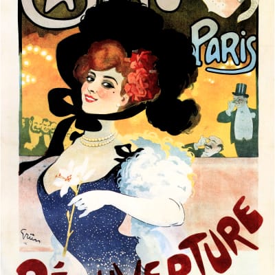 CASINO DE PARIS "REOUVERTURE" Grand Opening Old French Art Nouveau