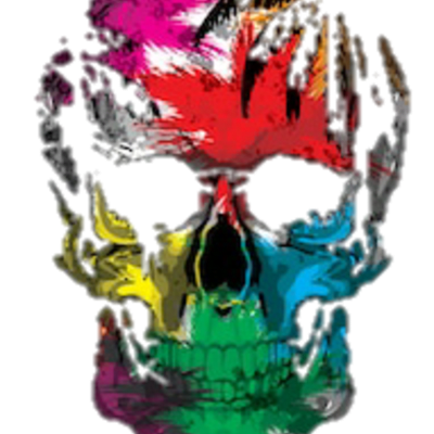 Colourful Halloween skull