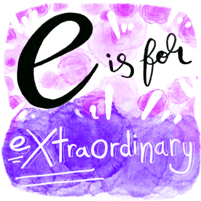 E is for Extraordinary: alphabet doodle design