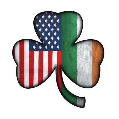 Saint Patrick Day Vintage Distress Flag Irish American Gift Tshirt