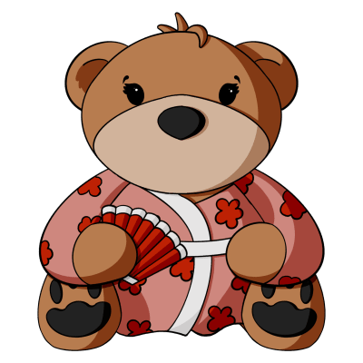 Geisha Teddy Bear