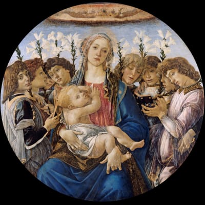 Sandro Botticelli - Mary with the Child and Singing Angels