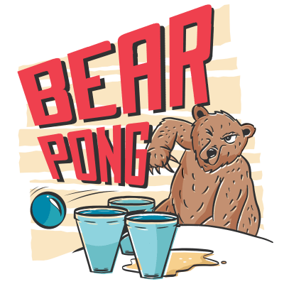 Funny Bear Pong Design