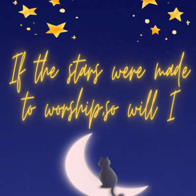 If the stars made to worship, so will I