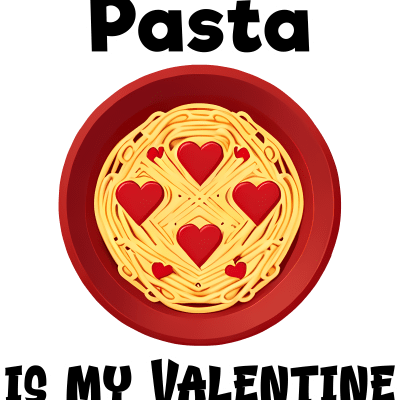 Pasta is my valentine, valentine's day funny design