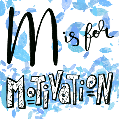 M is for Motivation: alphabet doodle design