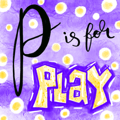 P is for Play: alphabet doodle design