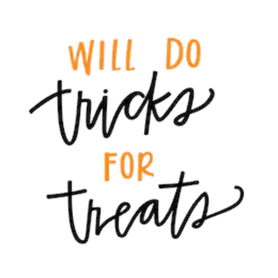 Wilk do tricks for treat - Halloween