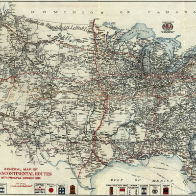 Transcontinental Routes of the United States (1918)