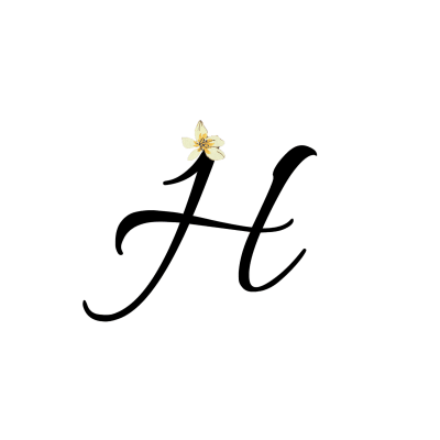 letter H ,H botanical monogram, H floral monogram