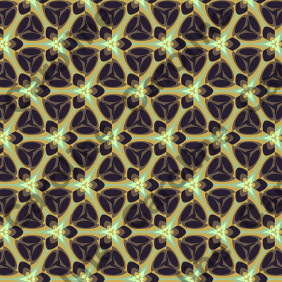 Shades of Green, Brown and Black Geometric Pattern