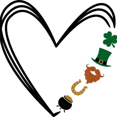 Shamrock Heart St Patricks Day