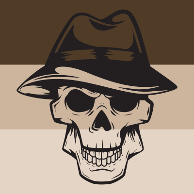 Skull with hat