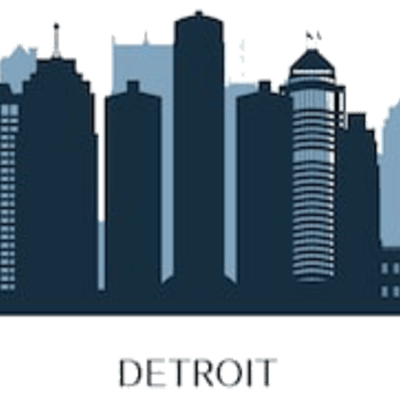 Detroit City Skyscraper Skylines