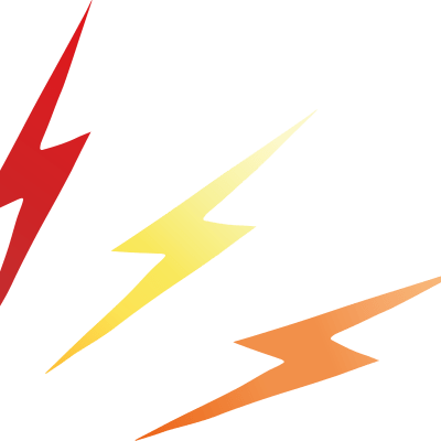 3 lightning bolts