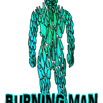 Burning Man #3 Textured (Turquoise)