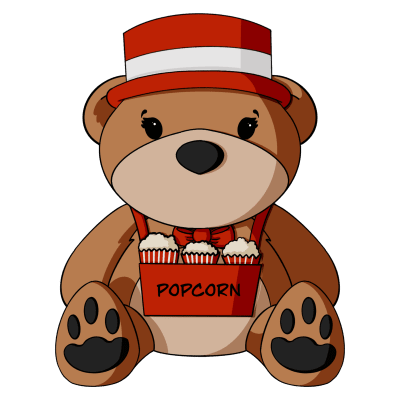 Circus Popcorn Vendor Teddy Bear
