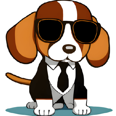 Cute Dog Great Lovely Beagle With Black Necktie