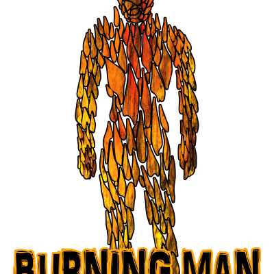Burning Man #3 Textured (Orange)