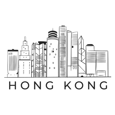 Minimal Hong Kong City Skyline