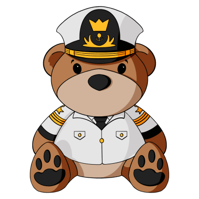 Ship Captain Teddy Bear
