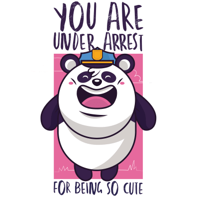 Cute Panda Police Funny Panda