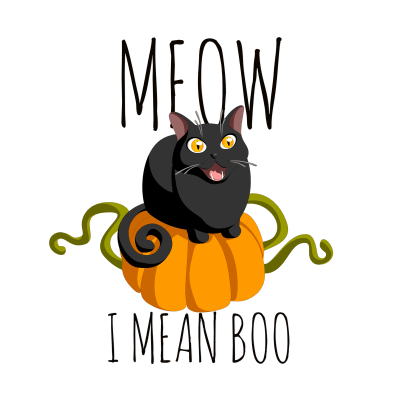 Catoween Meow I mean Boo Halloween Cat Funny