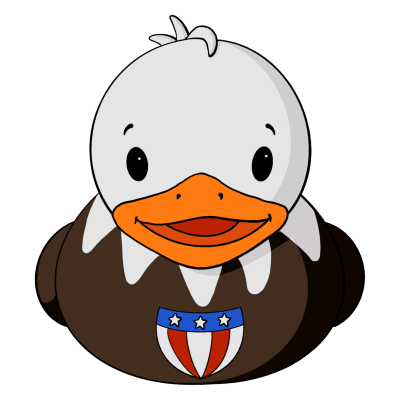 Patriotic Eagle Rubber Duck