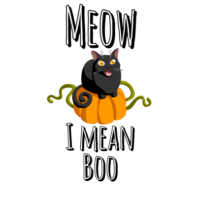 Catoween Meow I mean Boo Halloween Cat Funny