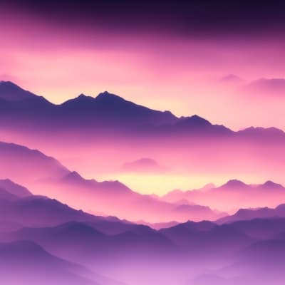 Misty Purple Mountians