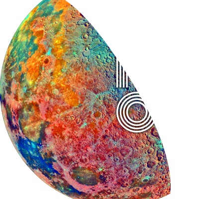 Colourful Aesthetic Moon Mosaic