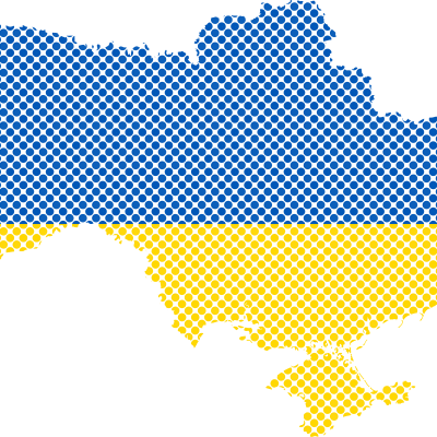 Dotted map of Ukraine